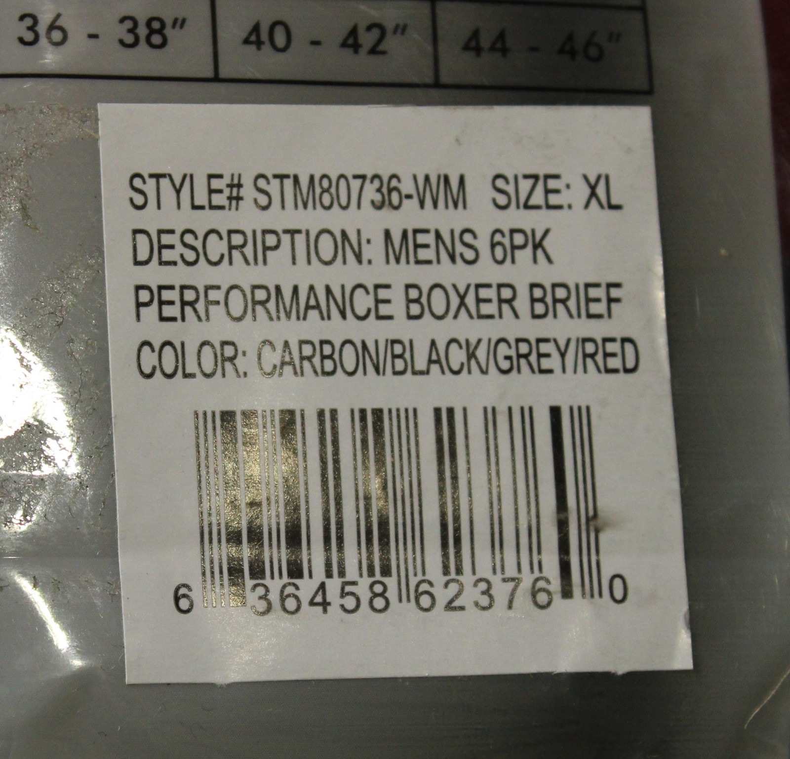 Starter Men’s 6-Pack Performance Boxer Briefs BL1 Multicolor Size XL NWT