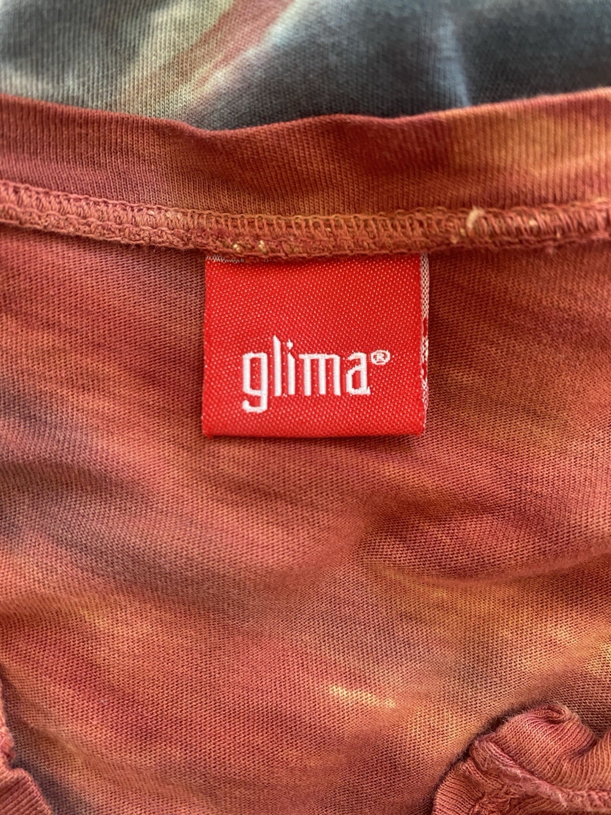 Glima Top Womens M Cotton Tye Dye Elbow Sleeve 90s Grunge Fairy USA Y2K Soft
