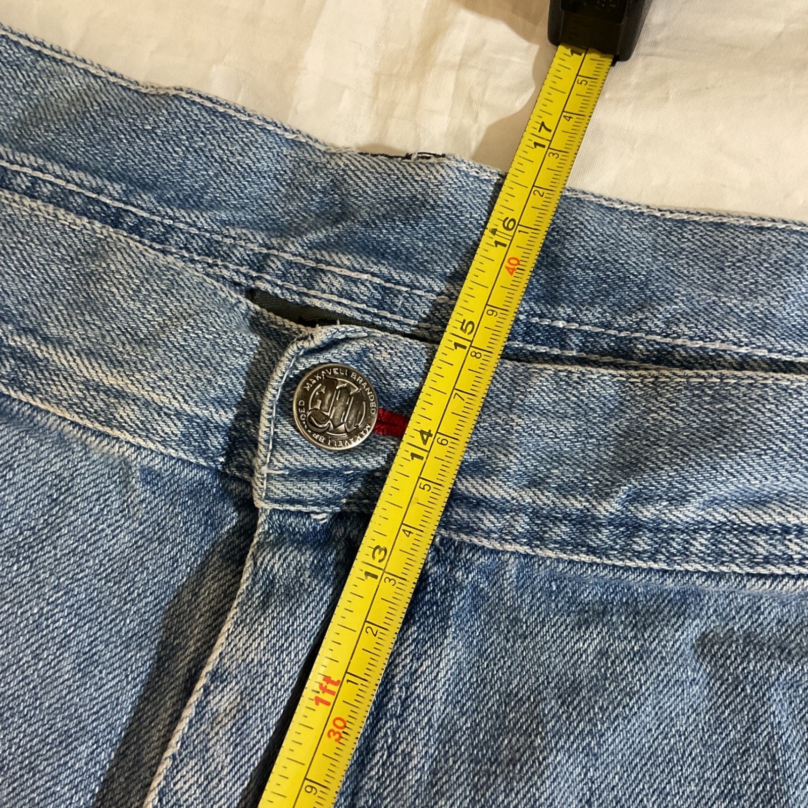 Tupac Makaveli Jeans 42×34 Baggy Denim Fade Graphic Hip Hop Y2K Grunge Rap 90s