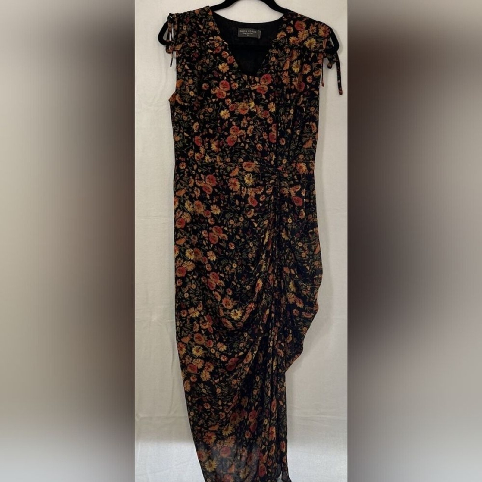 Dress Forum Asymmetrical Orange and Black Dress with Modern Flair