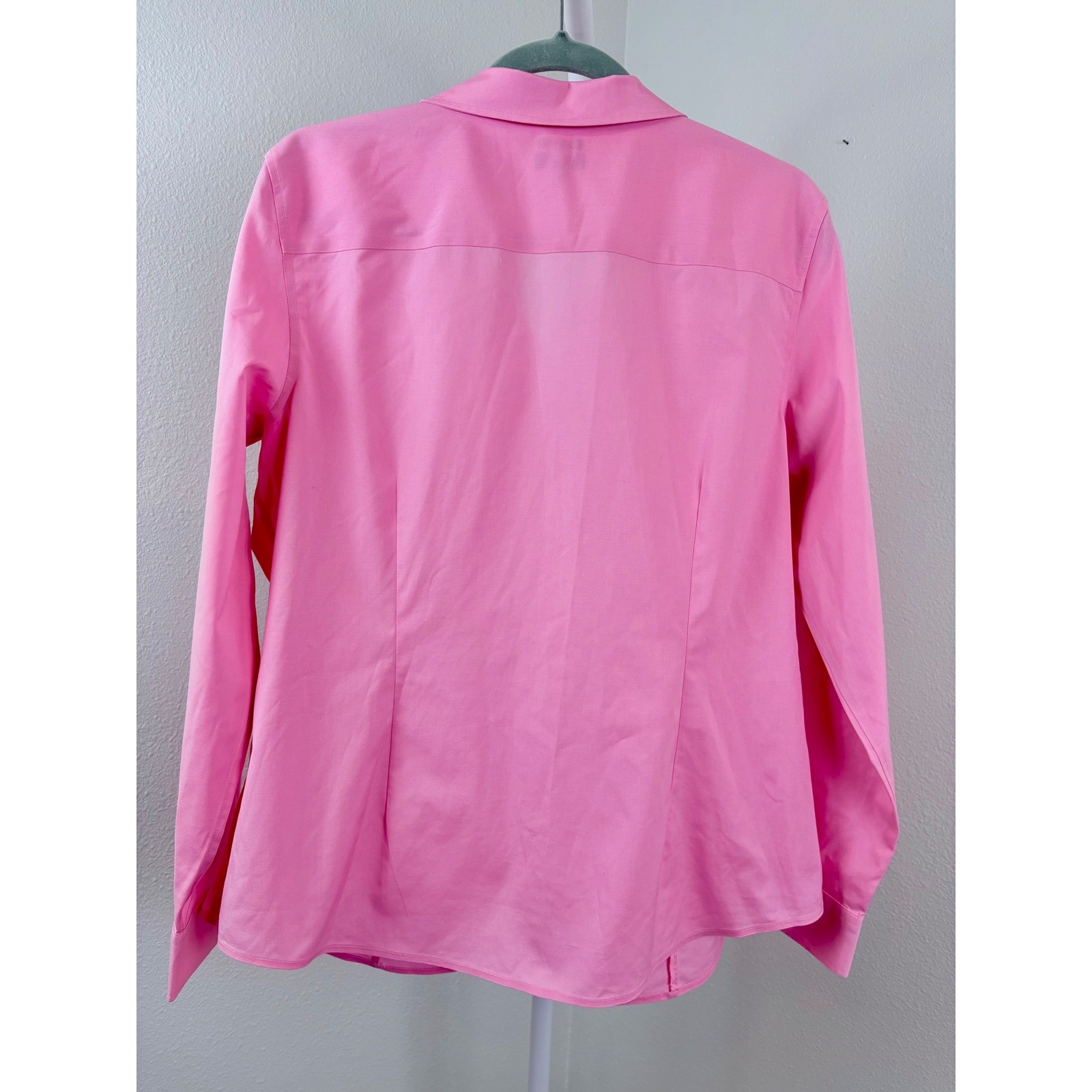 Talbots Womens Non-Iron Long Sleeve Button Down Shirt Pink Size 16