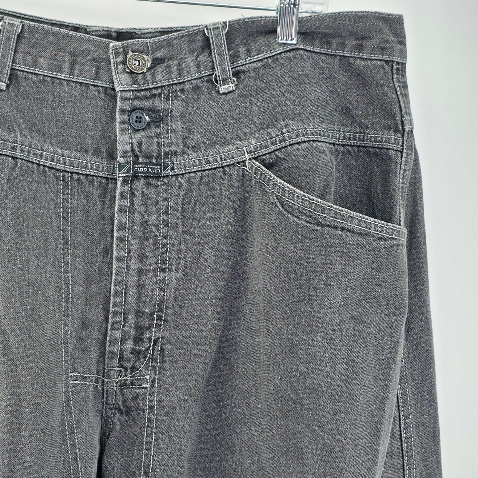 Marithe Francois Girbaud Jeans Men 38 Black Baggy Y2K Streetwear Vtg 90s Hip Hop