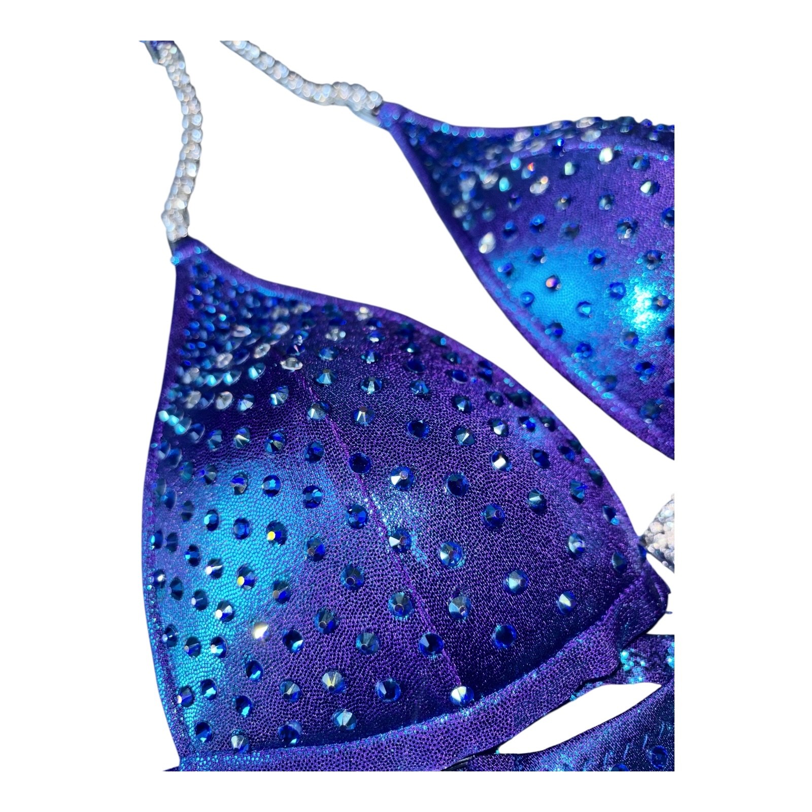 READY TO SHIP Blue Competition Bikini | NPC Wellness & Bikini Stage Suit XS/S