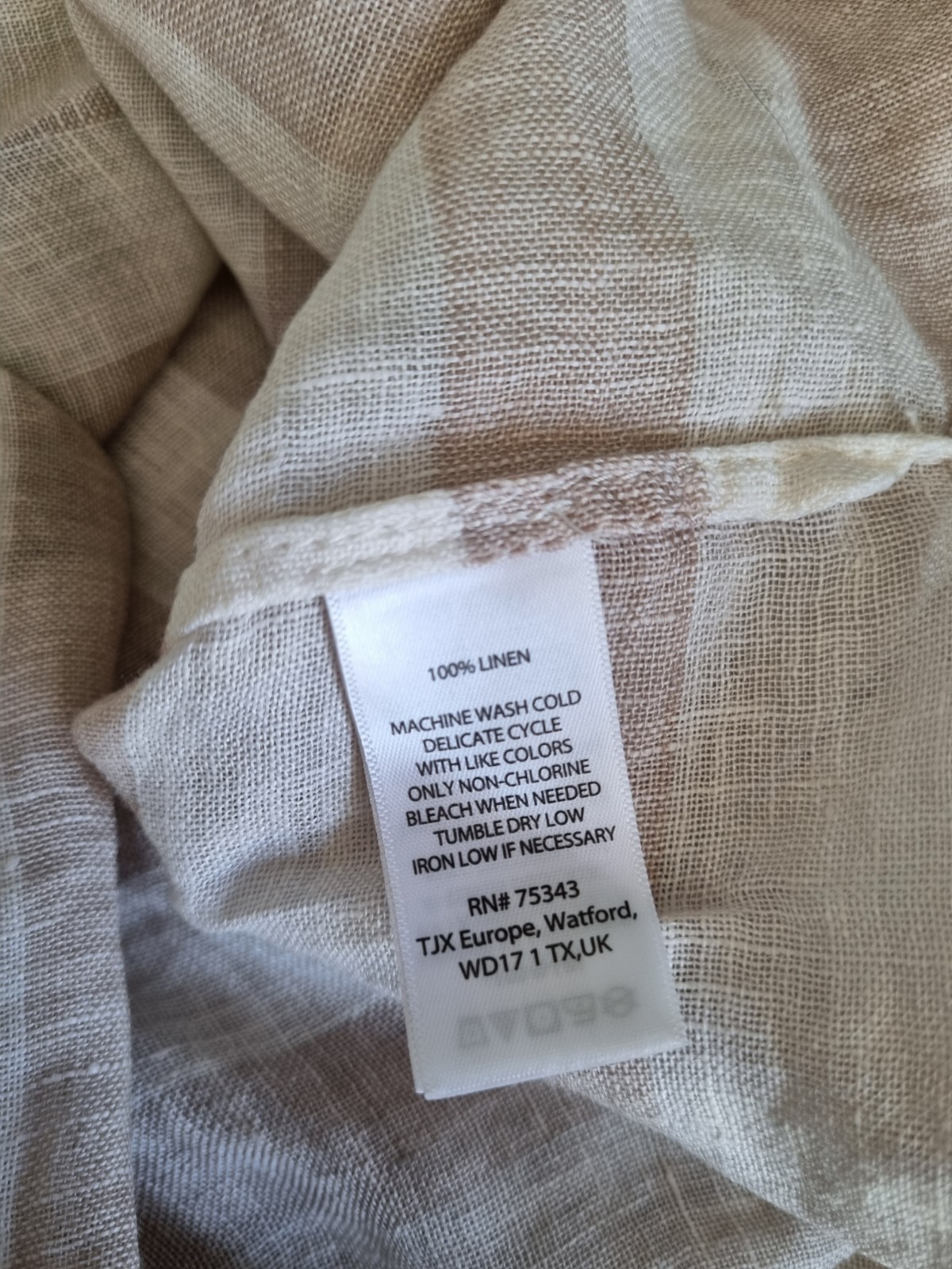 Deane & White Beige 100% Linen Blouse Top Women’s Large 44″ bust 14 / 16