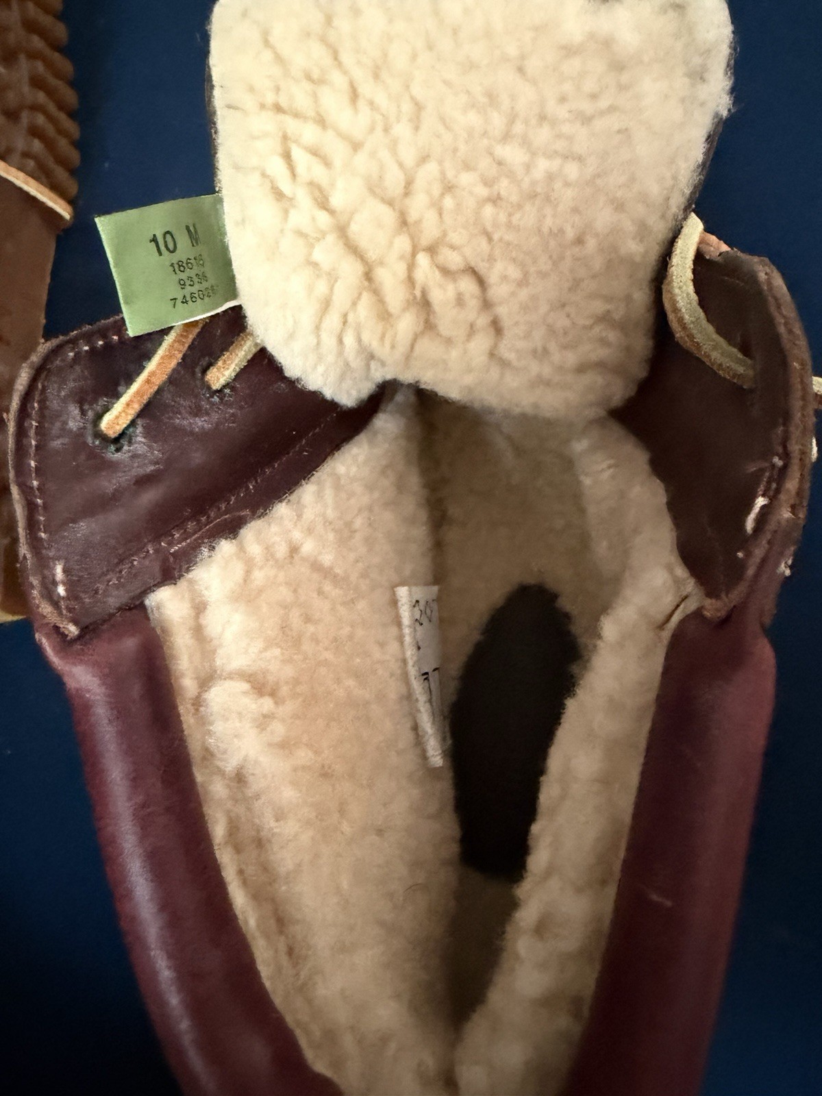 Timberland Men’s Brown Leather Shearling Lined Chukka Ankle Boots Size 10