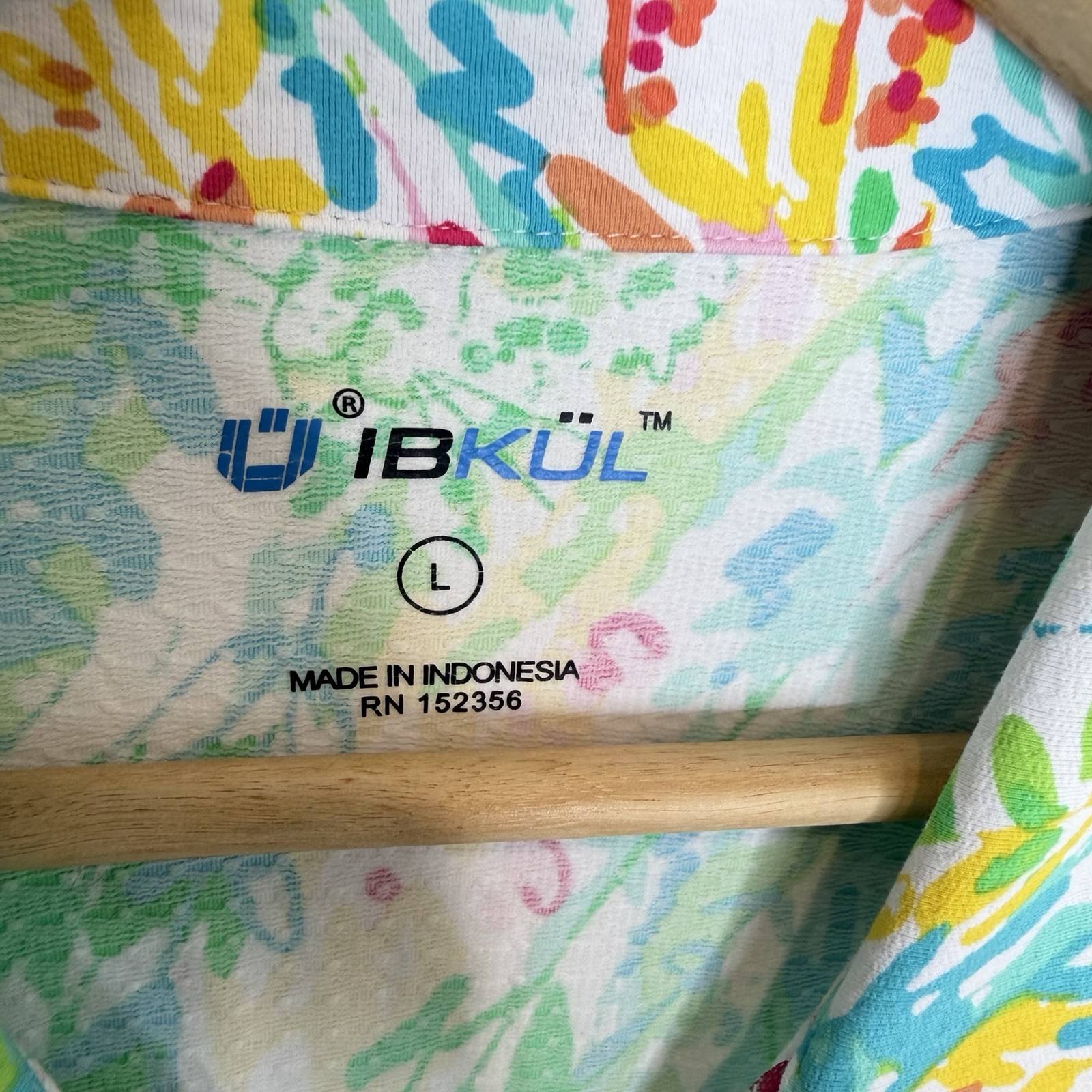 Ibkul Quarter Zip Performance Top Womens Large Tiger Multi Print Long Sleeve