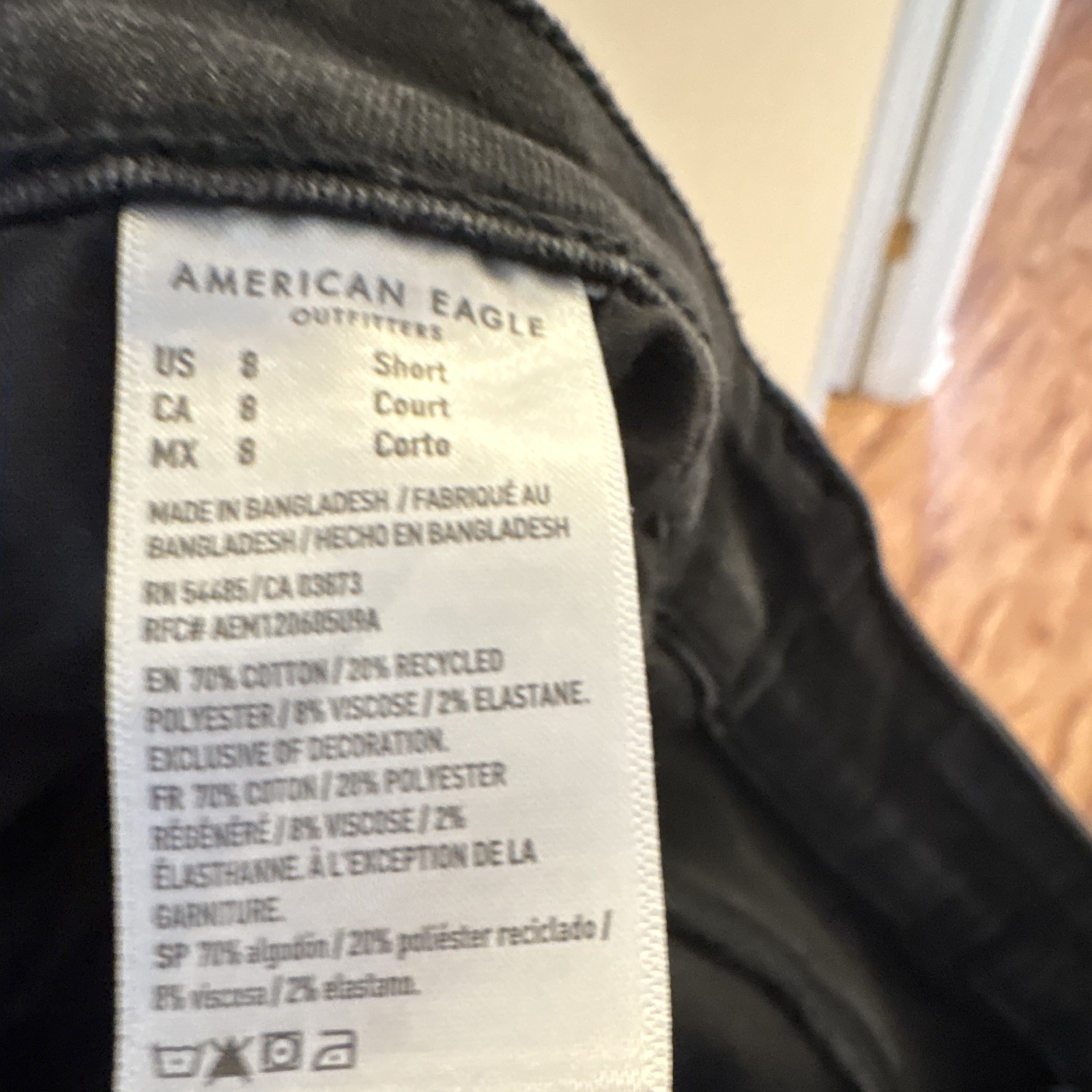 American Eagle Outfitters Next Level Stretch Black Mid Rise Skinny Jeans 8