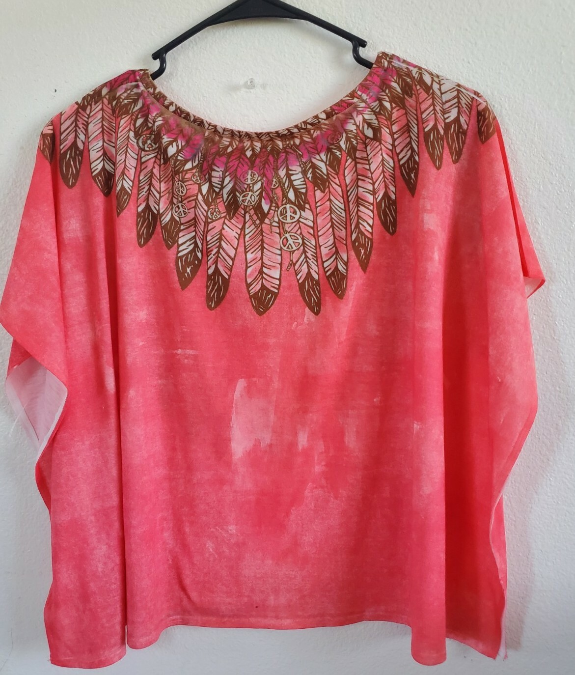 Mudd Women’s T-Shirt Blouse Top Sleeveless Hippie peace Multi color Sz XL16 NWOT