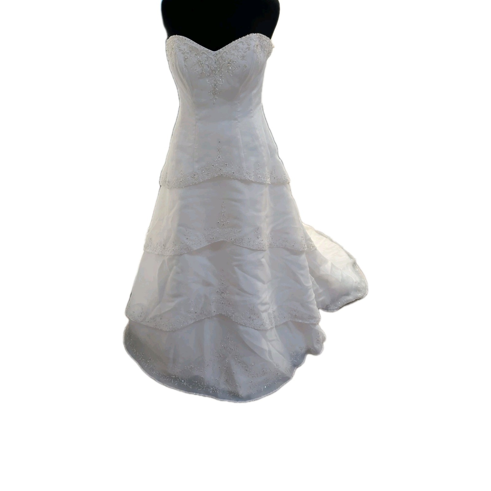 morilee Mori Lee by Madeline Gardner Strapless Tiered Wedding Dress Prom Gown 20