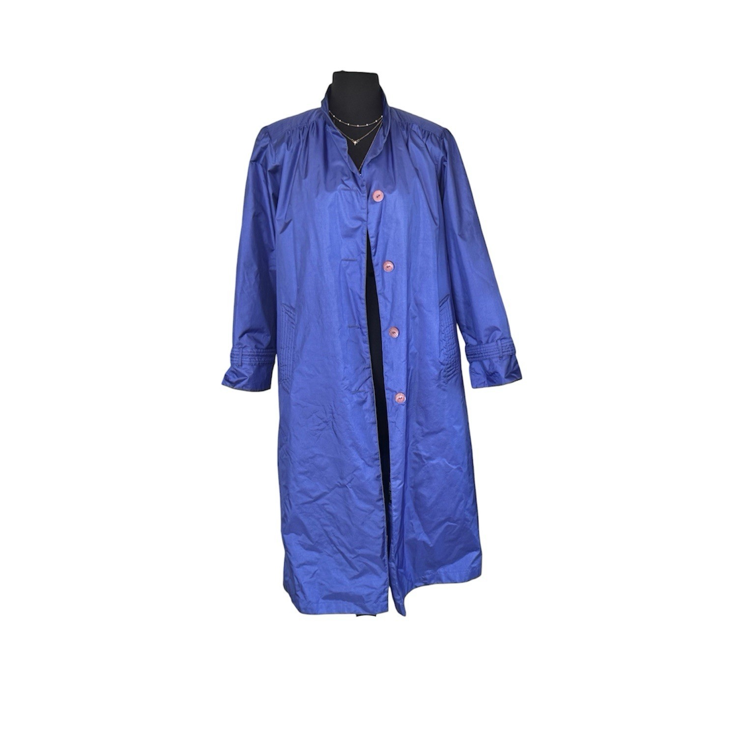 Vintage Chiago By Fleet Street Blue Trench Coat 10