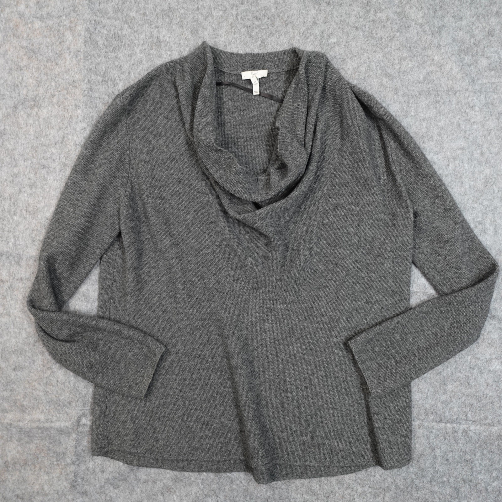 Joie Sweater Womens Medium Cashmere Wool Knit Cowl Neck Gray Soft Stretch