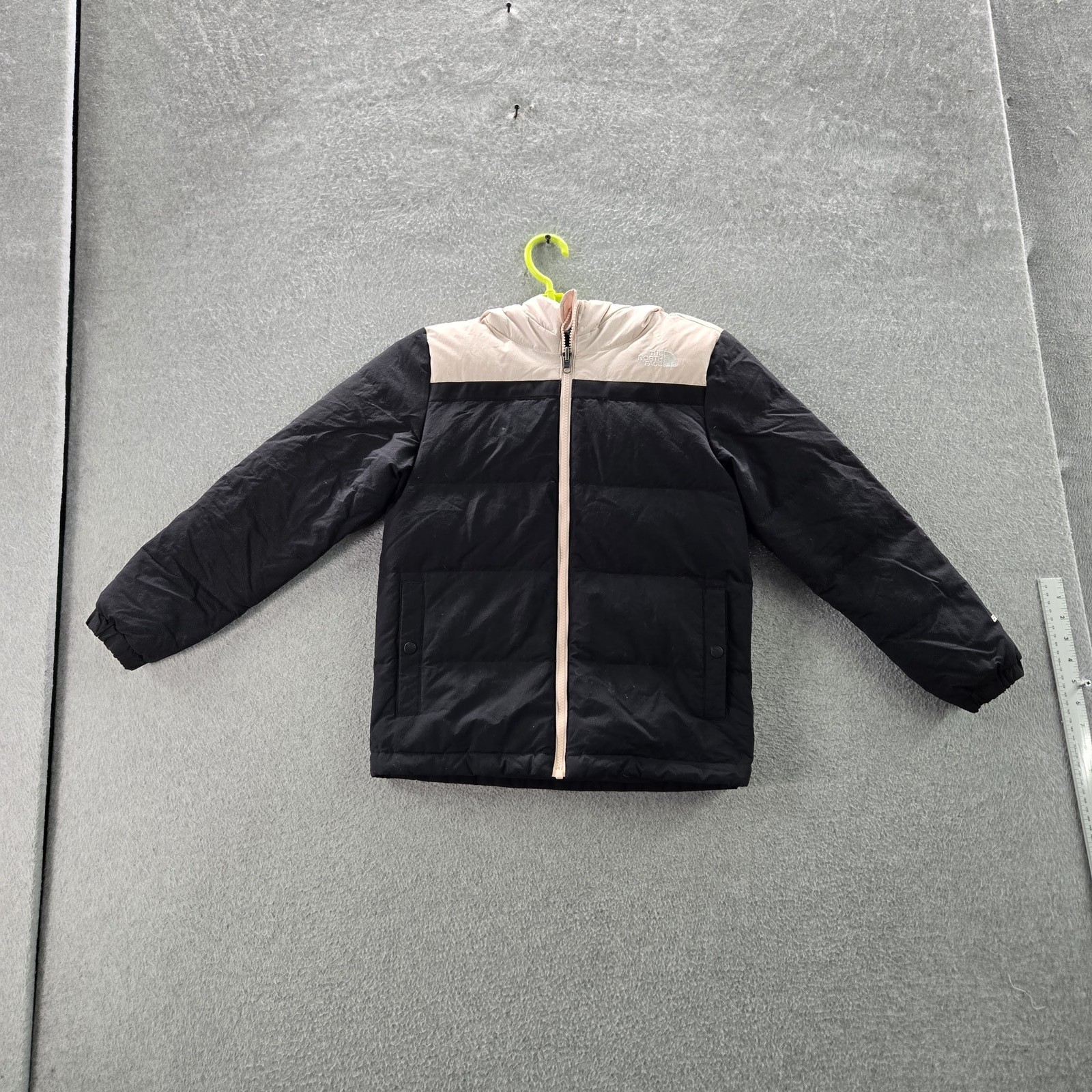 The North Face Boy Jacket M Black Nylon Polyester Colorblock Puffer Down