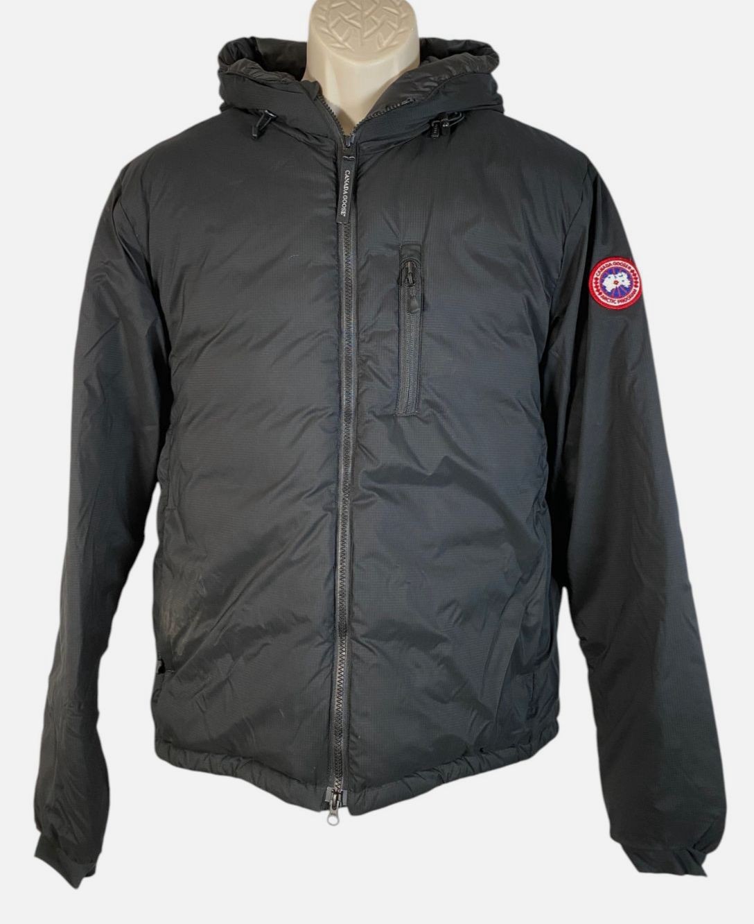 Canada Goose Men’s Black Lodge Hoody Packable Down Jacket Coat Size L