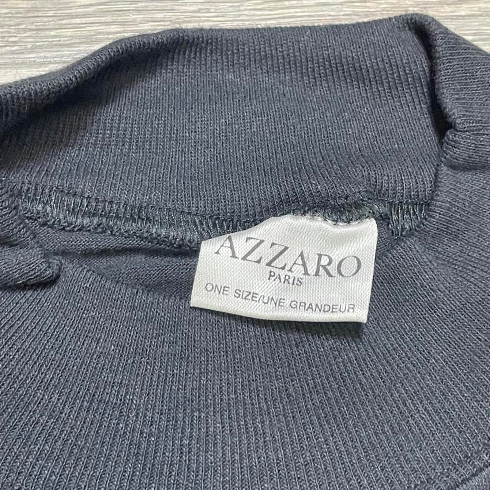 Vintage Loris Azzaro Paris single stitch Black Mock Shirt Made in Canada size XL