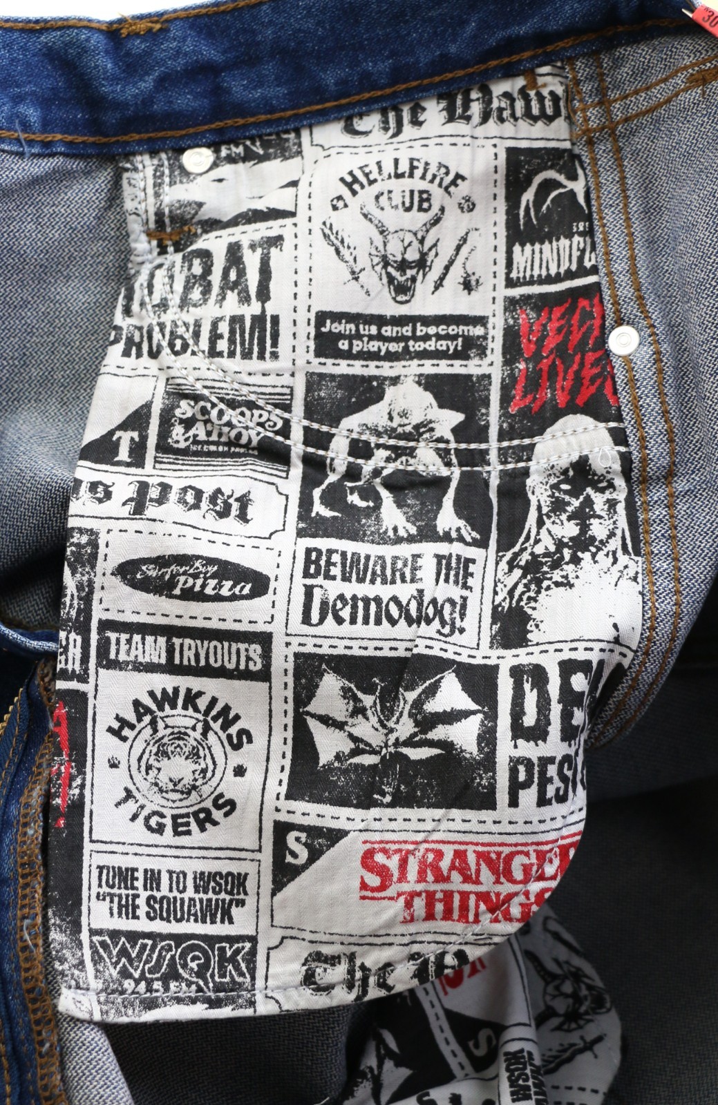Wrangler x Stranger Things 13MWZ Cowboy Cut Jeans Dark Indigo 14.25 oz. Denim