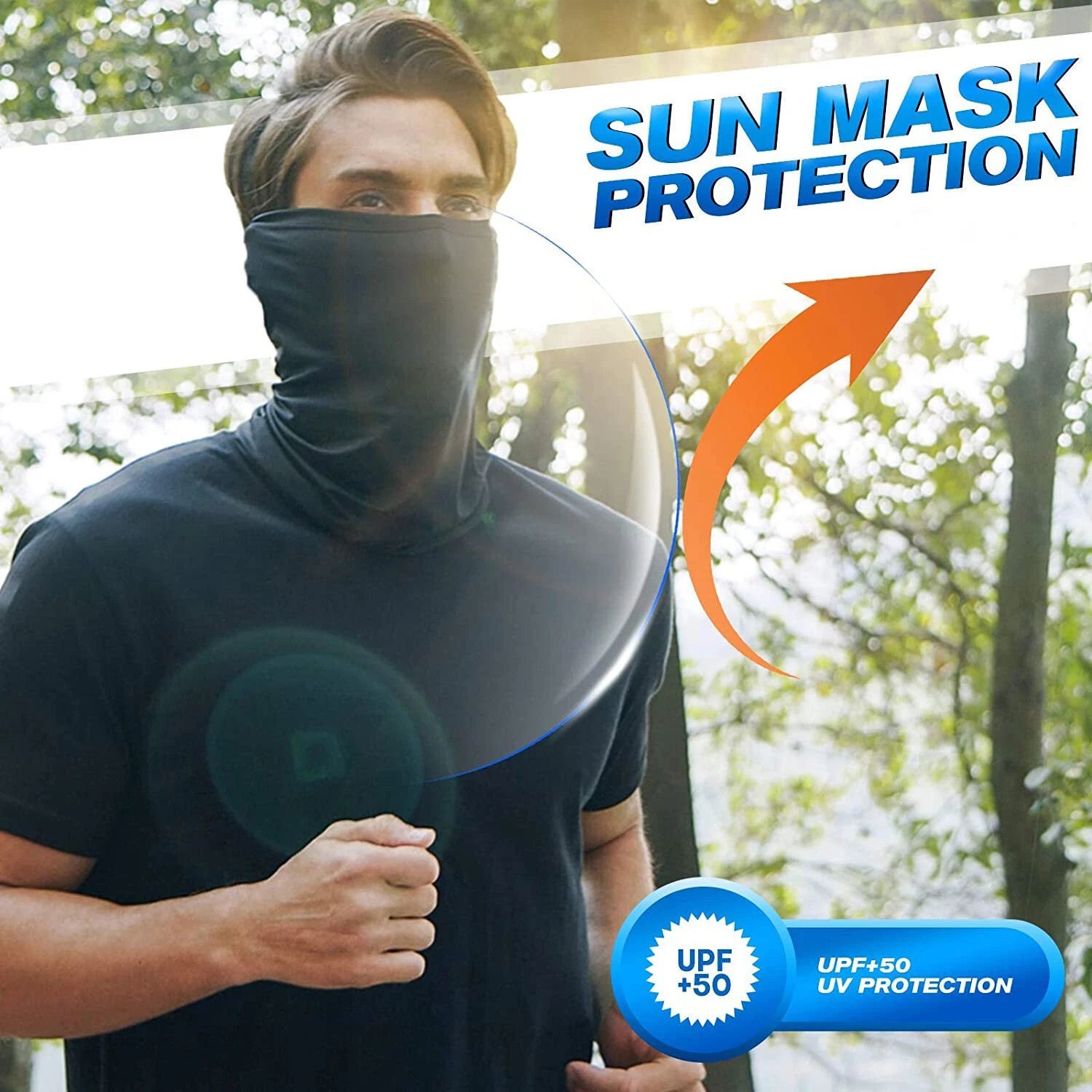 2 X FACE MASK Bandana Neck Gaiter Headbands Reusable Breathable UV Sun Shield