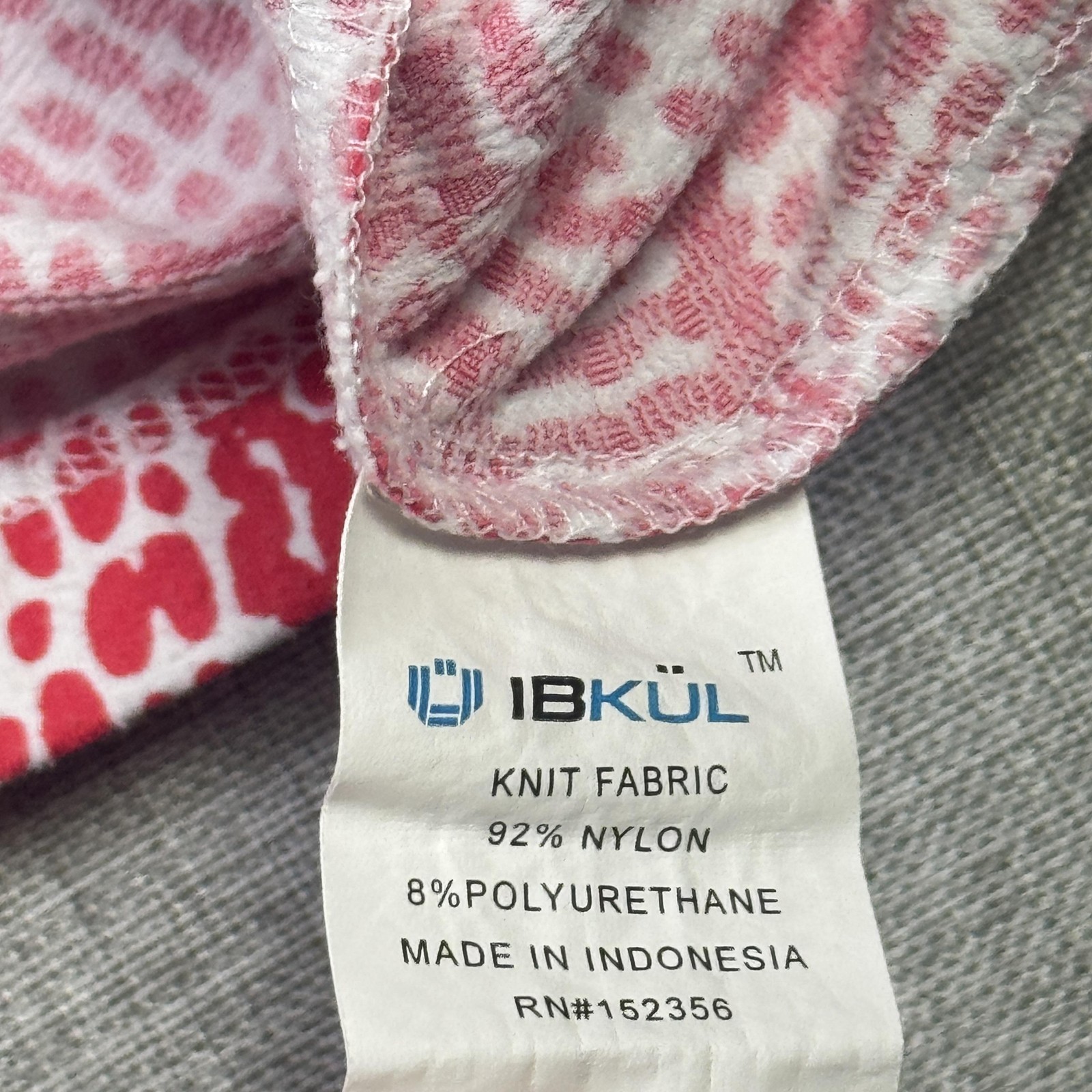 IBKUL 1/4 Zip Geometric Sleeveless Polo Womens Large Red Sleeveless Stretch