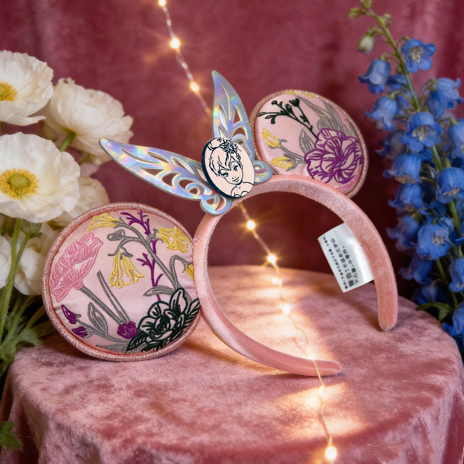 Disneyland Pink Tinkerbell Paris Exclusive Ears Headband Minnie Ears NWT Parks