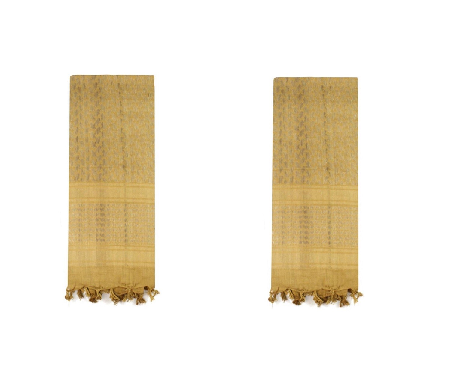 LOT OF 2 – Shemagh Arab Head Scarf 42″ x 42″ Coyote Tan Military Tactical