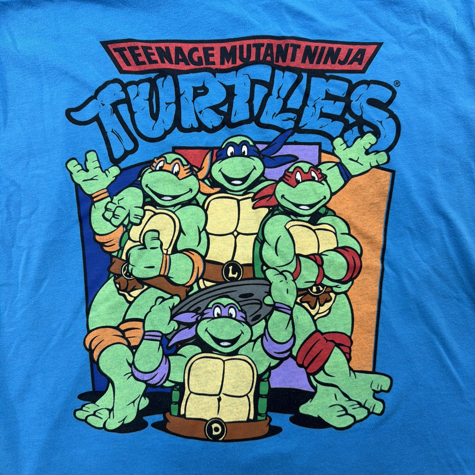 Large Blue Teenage Mutant Ninja Turtles Racerback Tank Top TMNT