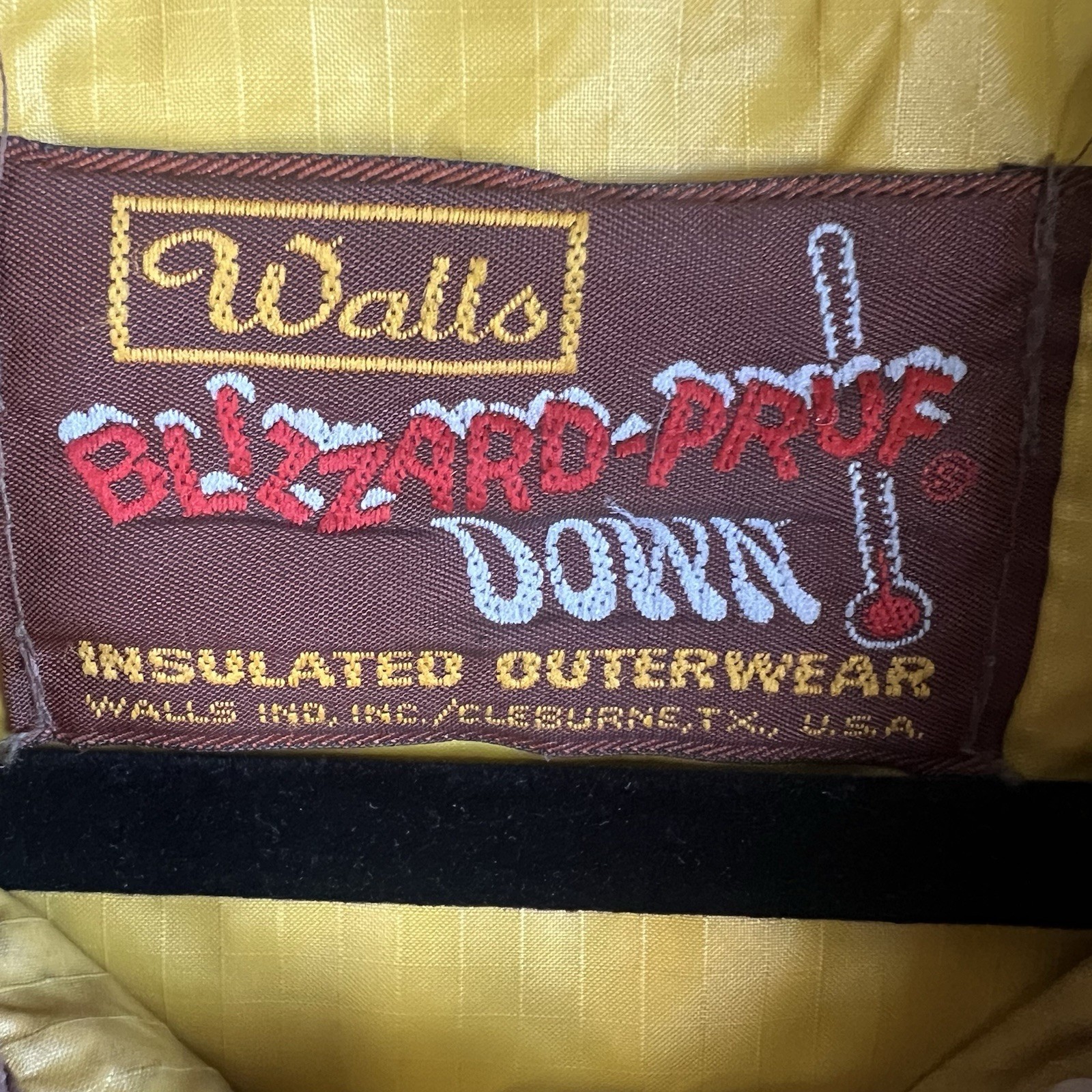 Vintage Walls Blizzard Pruf Down Puffer Jacket Full Zip Size XXL Brown USA Made