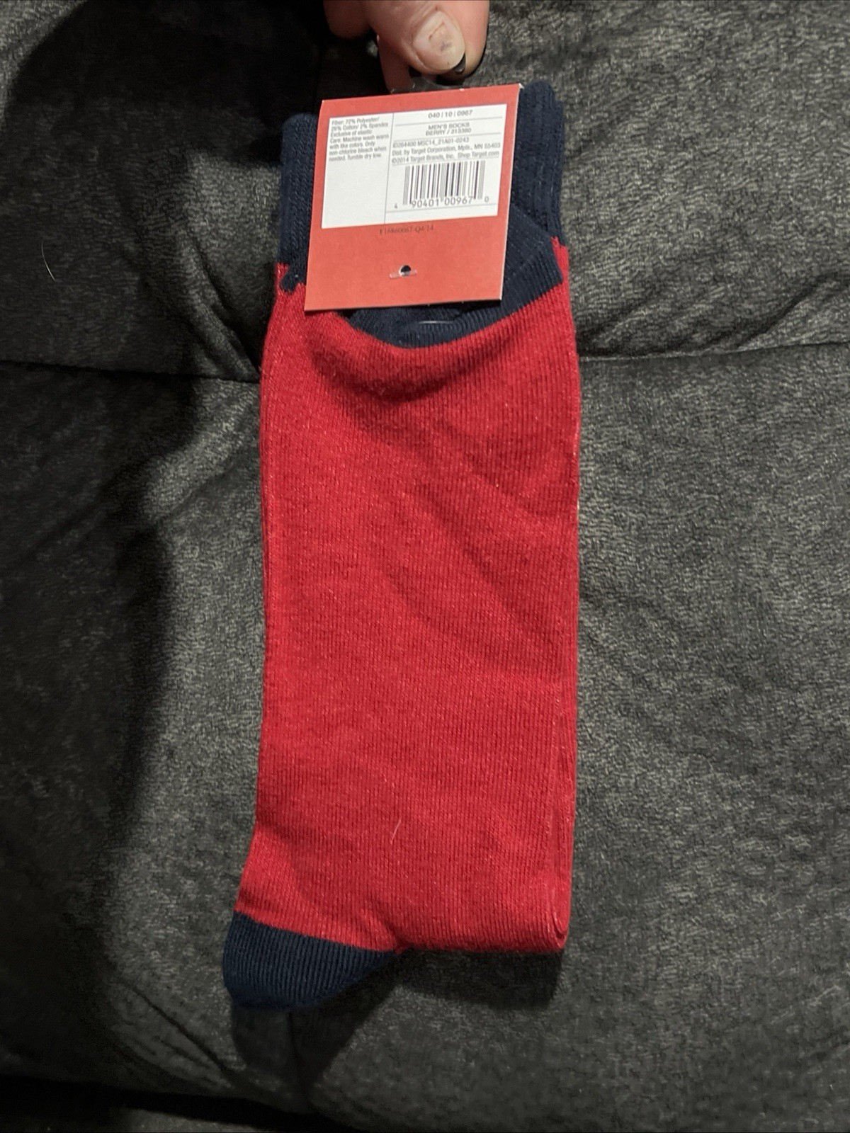 S’More Crew Socks Red Black Mossimo SIze 6-12 Berry Camping Novelty Marshmallow