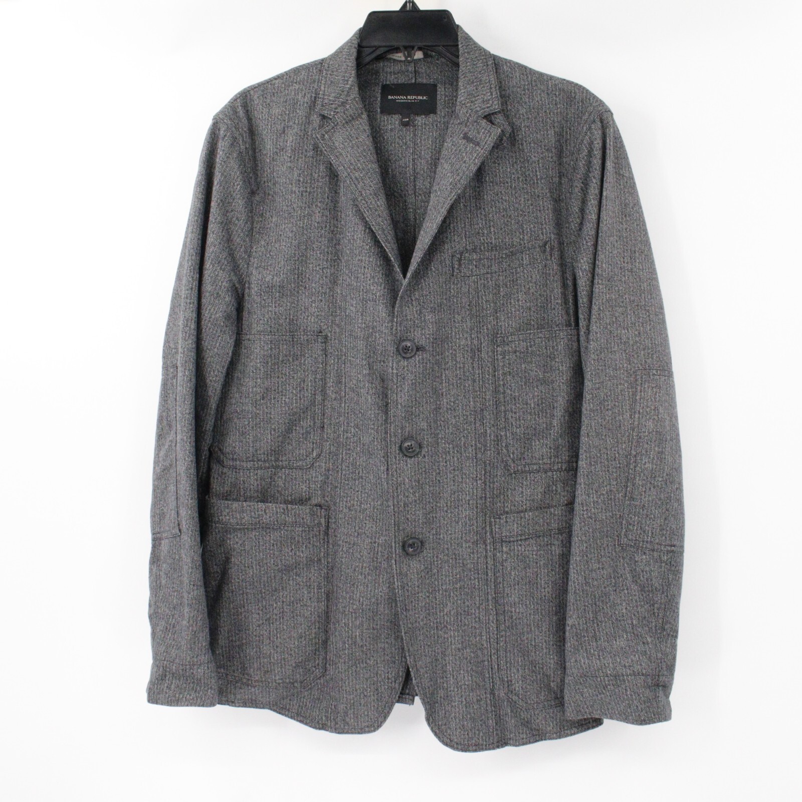 Banana Republic sport coat mens 40R modern slim fit worker jacket herringbone