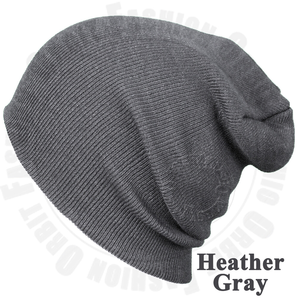 Cuffed Beanie Plain Knit Hat Winter Solid Cap Slouchy Skull Ski Warm Men Woman