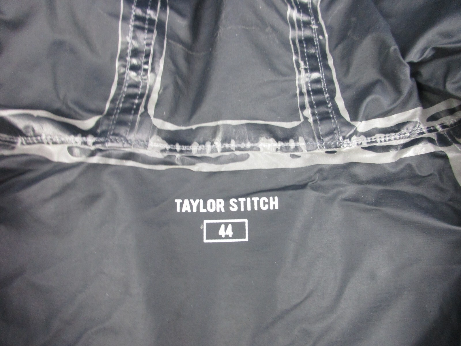 Mens 44 Taylor Stitch The Powder Jacket nylon navy blue hooded rain