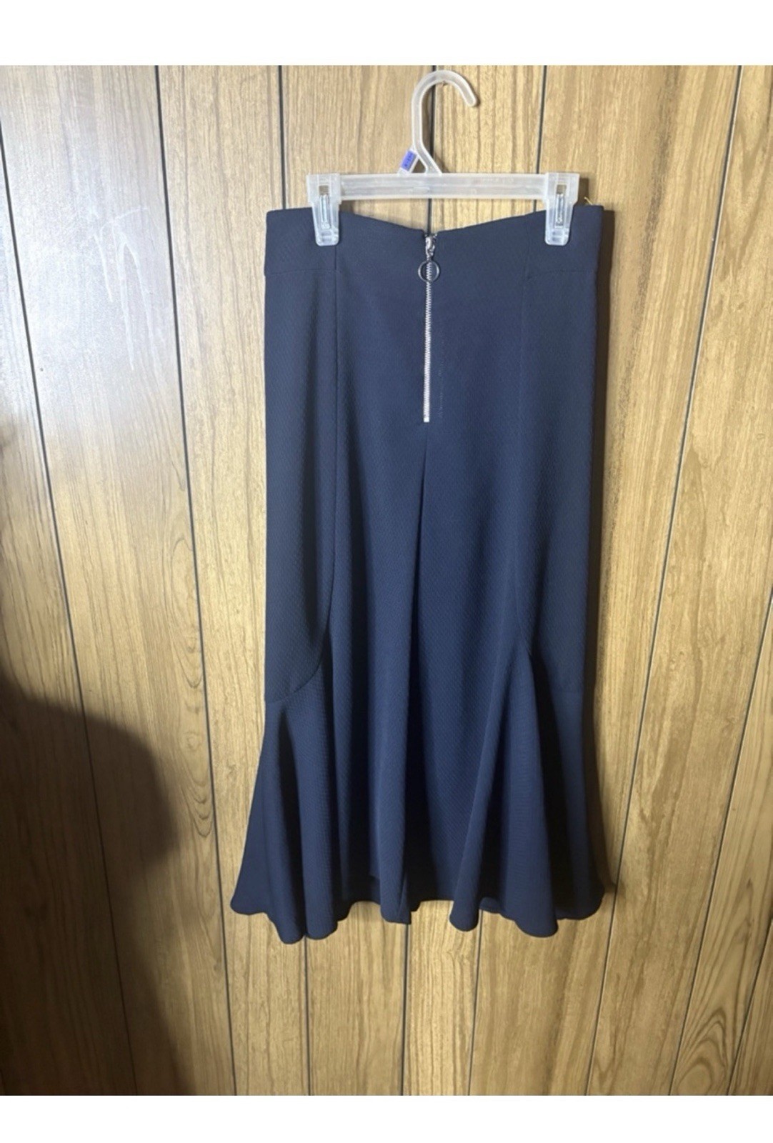 Zara Women’s Black Solid Flared Dress Pants Front Zip XS