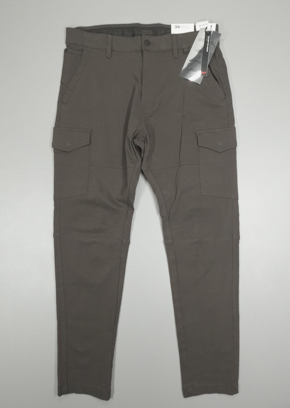 Projek Raw Bungee flex Cargo Pants Men Size 34 Classic Slim Fit 147101 Brown