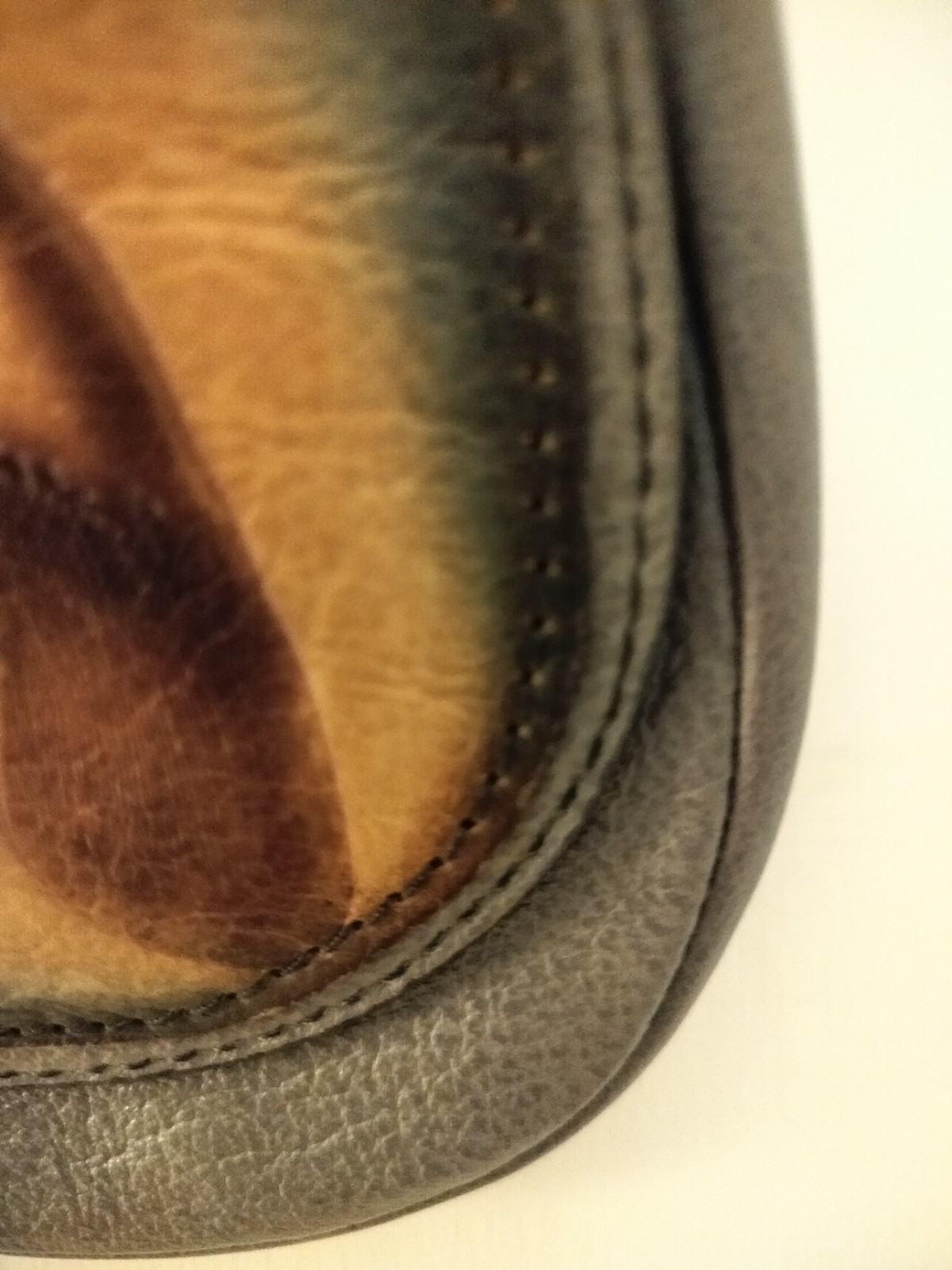 Manatee Gray Leather Mini Purse/35 In/Wear Around Neck Or Around Waist
