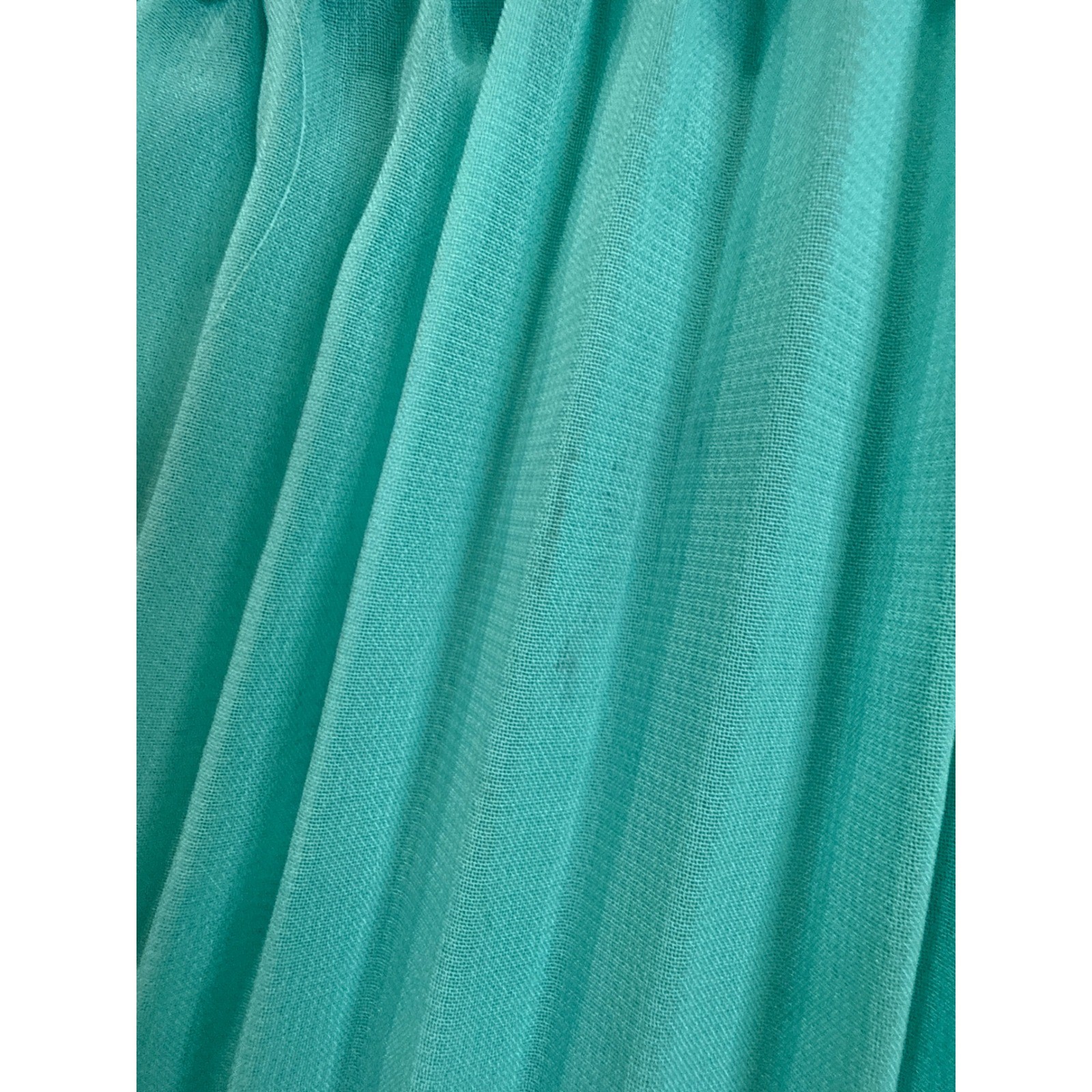 KID CO Aqua Blue Lace Trim Pleated Tunic Dress Teen 16/ Small Adult Rhinestone