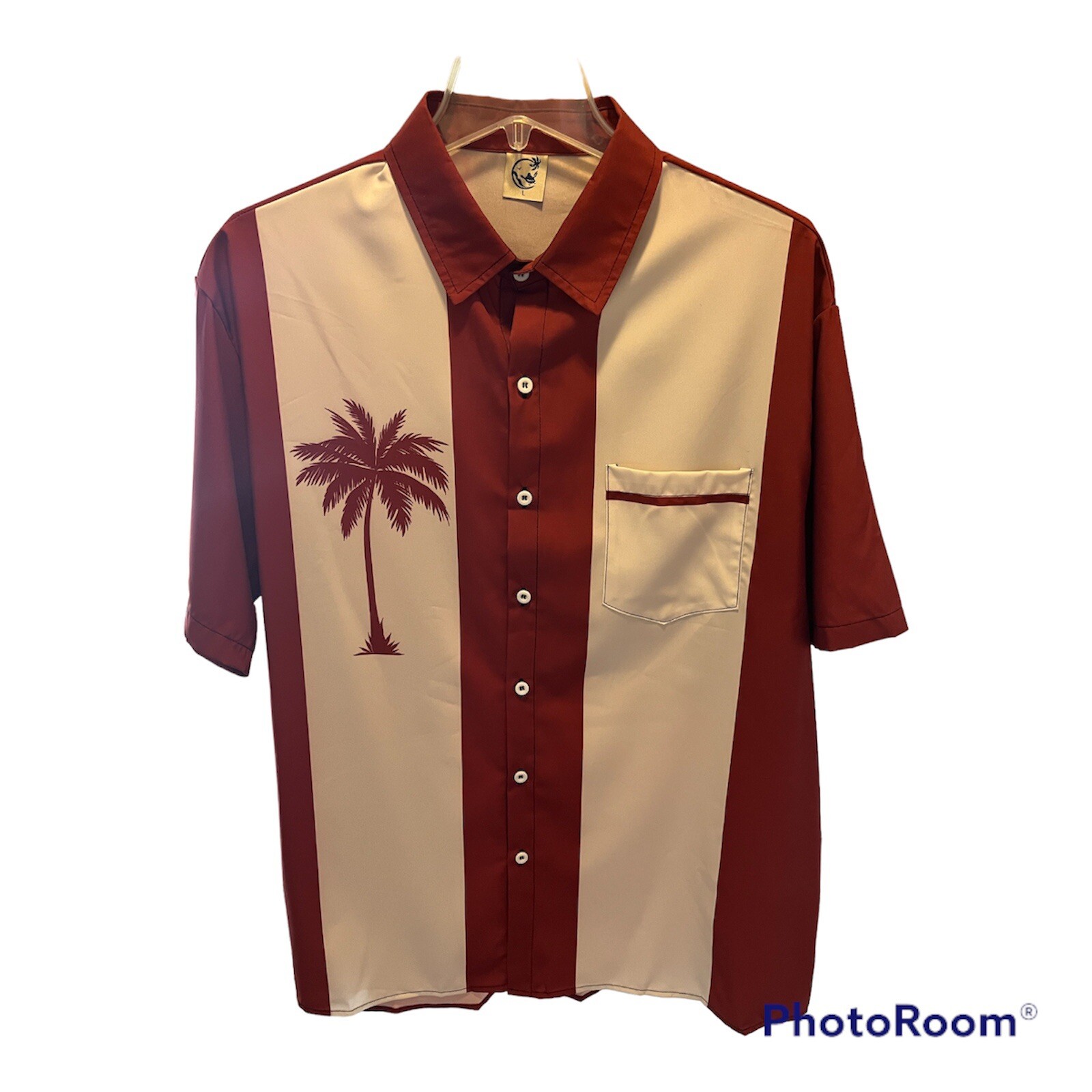 Large Hawaiian Casual Loose Print Shirt Turn Down Collar Short Sleeve Retro