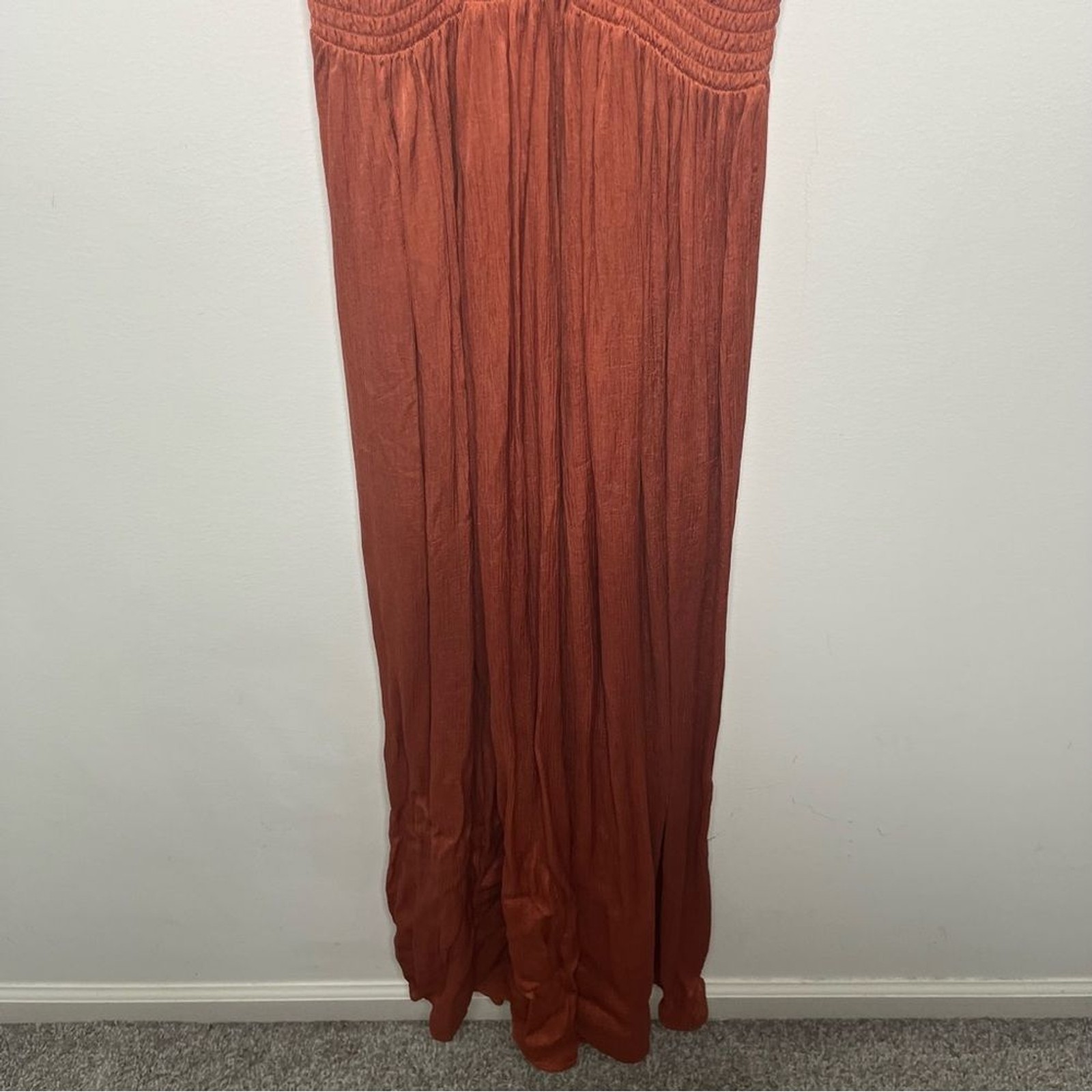 Louise Misha Plum Dress in Terracotta 40