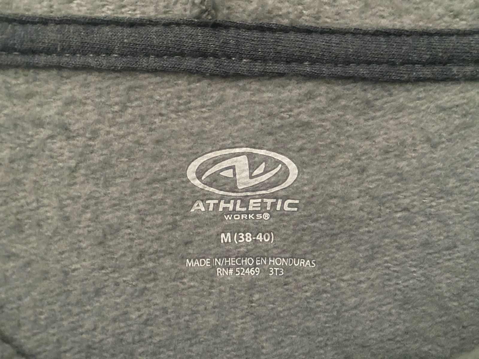 Athletic Works Men’s Pullover Hoodie Size M Gray Fleece Pockets