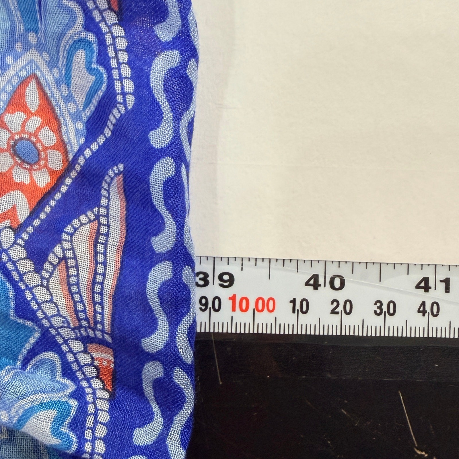 J. McLaughlin Blue Multicolor Paisley Scarf Lightweight Travel Multifunctional