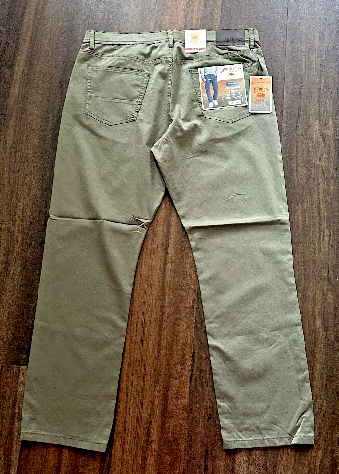 Copper & Oak NWT Men’s 36×30 Flex-Comfort 5-Pocket Pants Soft Olive Green NWT$65