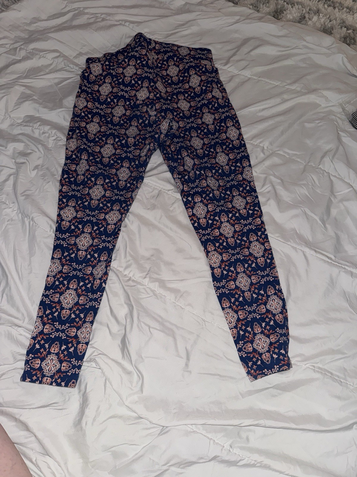 Torrid Ankle Leggings Size 1 Plus Floral Blue Pink Stretch Yoga