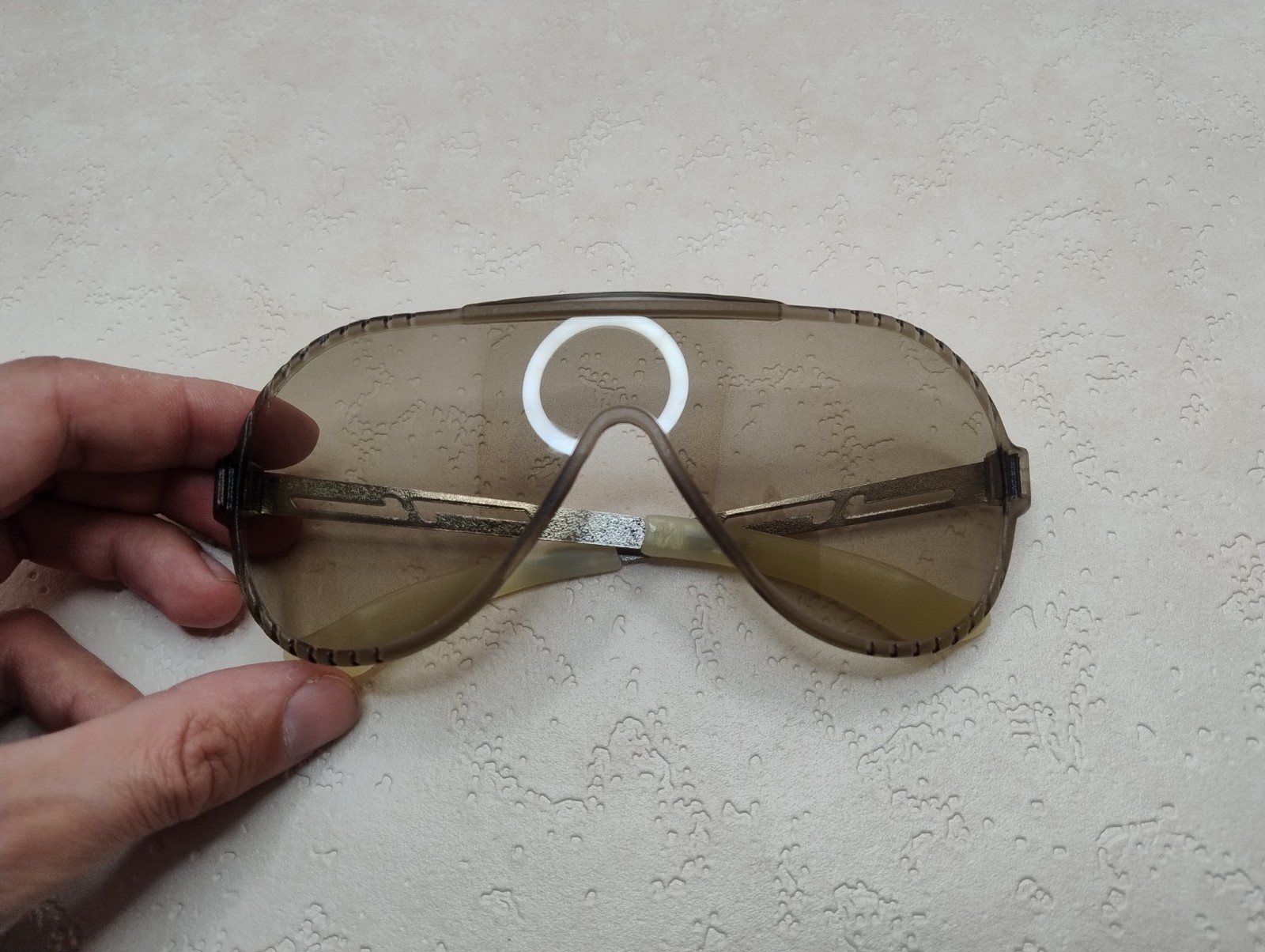 Vintage Soviet Sunglasses 80s 90s Maska Shield Smoke Lens Retro Eyewear USSR NOS