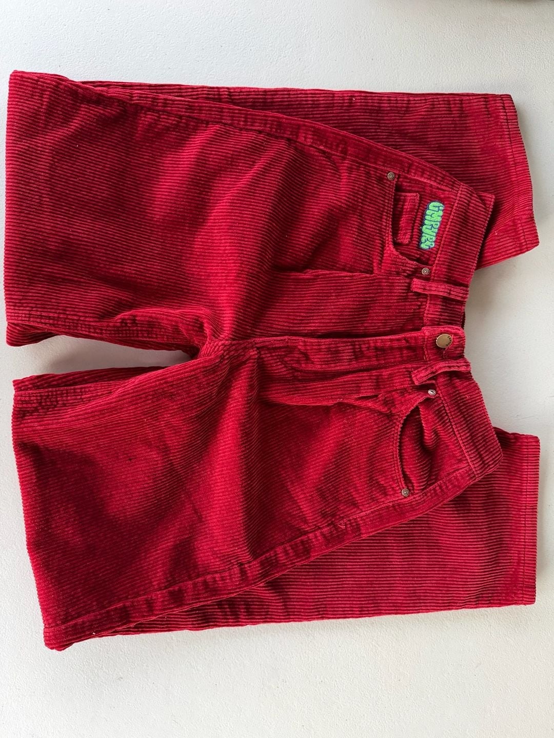 Empyre Tori High Rise Pleated Wine Corduroy Skate Pants