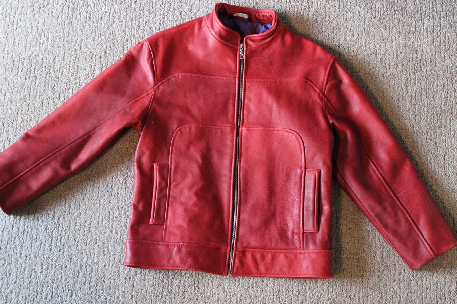 Bod & Christensen Couture Red Leather Jacket Women’s Small Made in Canada