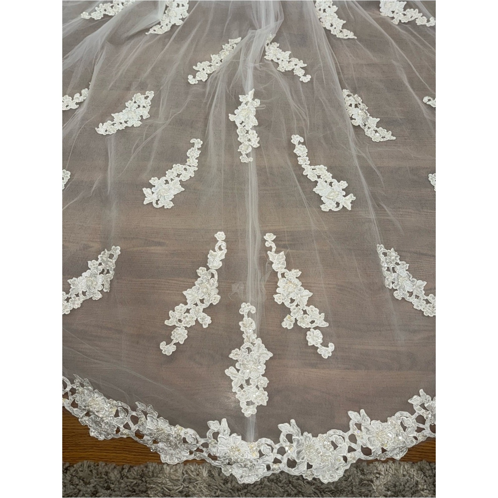 Stunning Vintage 90s Mori Lee Cathedral Length Wedding Gown
