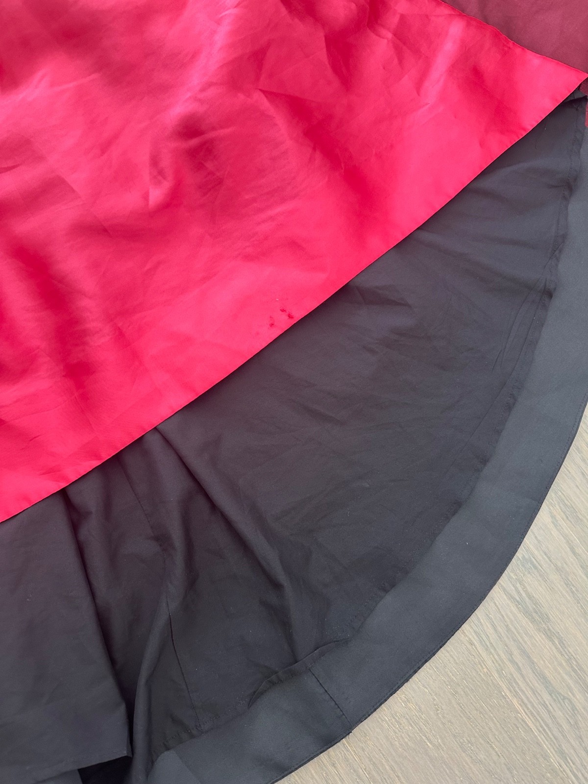 Hutch Monet Strapless Dress Ball Gown High Low Pink Black Colorblock – Size 2