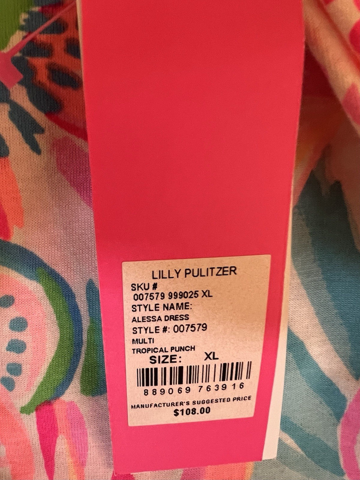 Lilly Pulitzer Alessa Ruffle Dress Tropical Punch – NWT-Sz XL