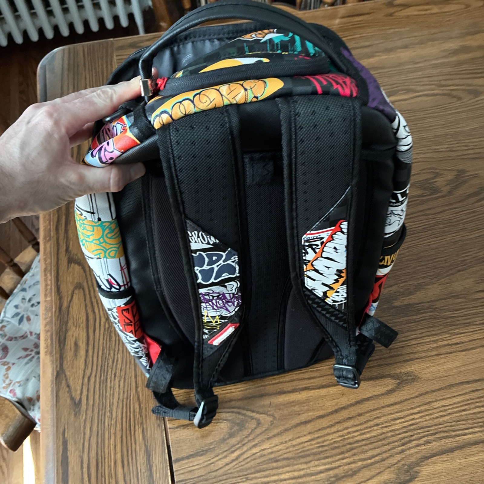 Sprayground Graffiti ‘Hello My Name Is’ Astro Backpack Multicolor Strap