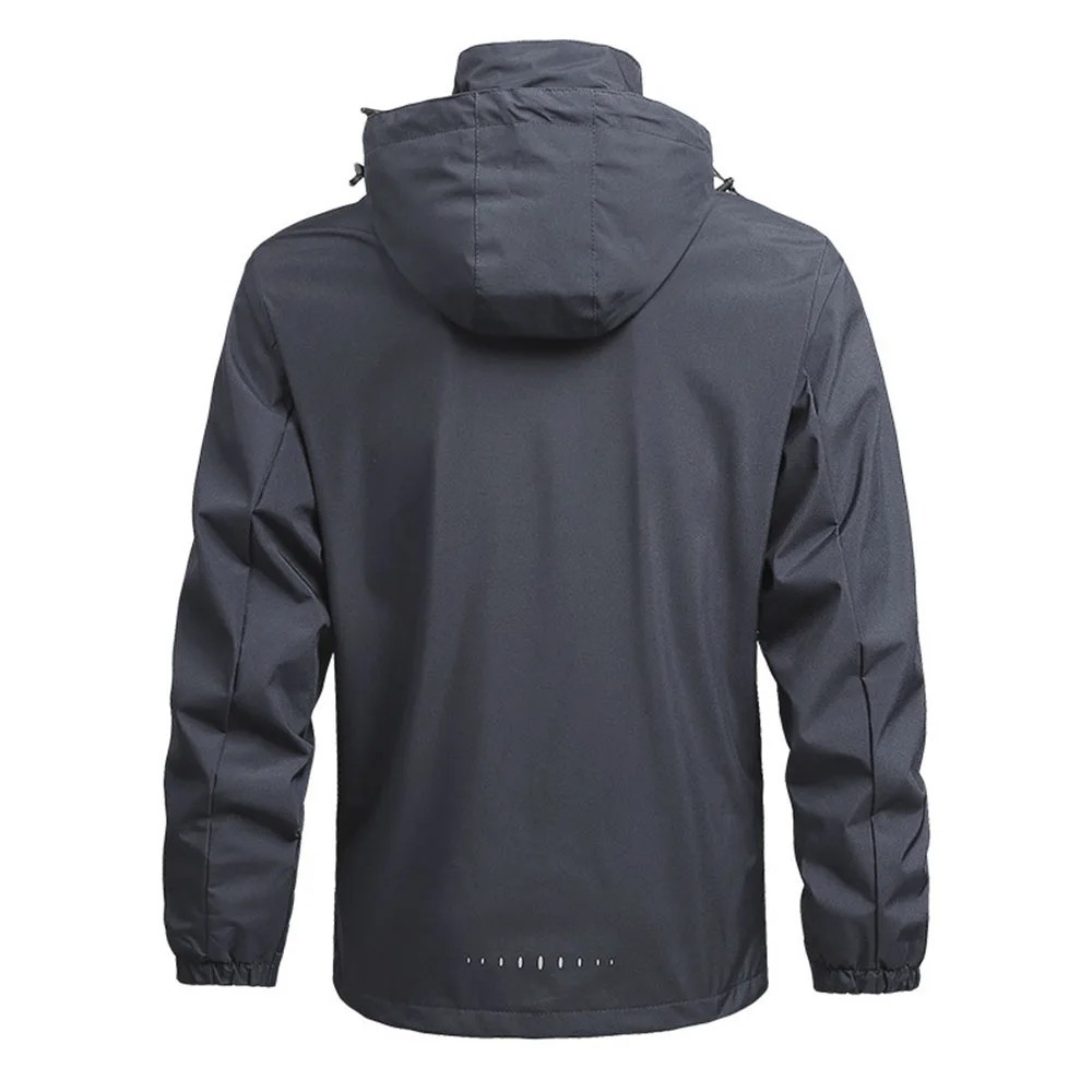 Men’s Waterproof Rain Jacket — Lightweight Hooded Windproof Outdoor Coat