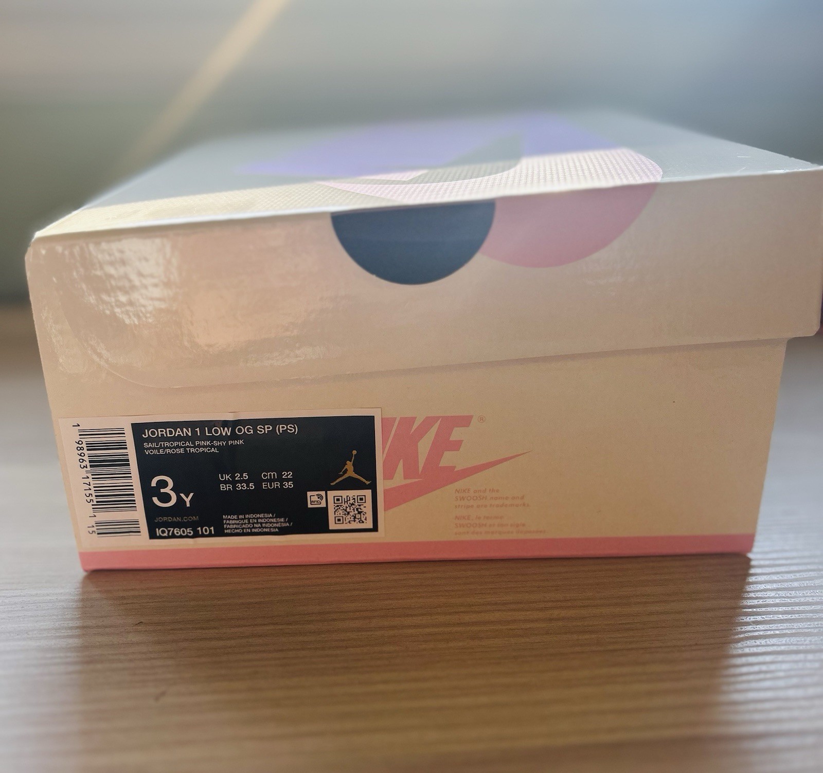 Jordan Air Jordan 1 Low OG SP (PS) Kids Pink White Sneaker 3Y IQ7065-101