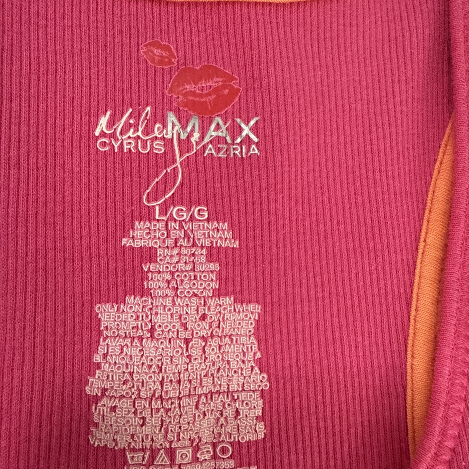 Mila Max Cyrus Azria Tank Top Womens L Pink Sleeveless Bella Swan Barbiecore Y2K