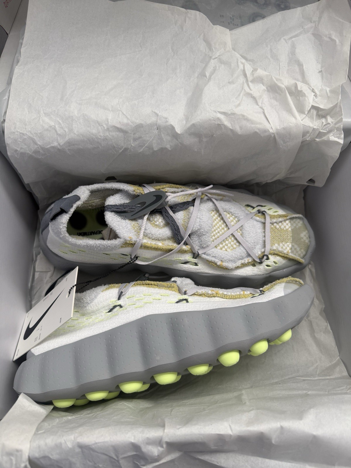 Nike Mind 002 Flyknit ‘White Dark Grey Volt’ – 9M *IN HAND READY TO SHIP*